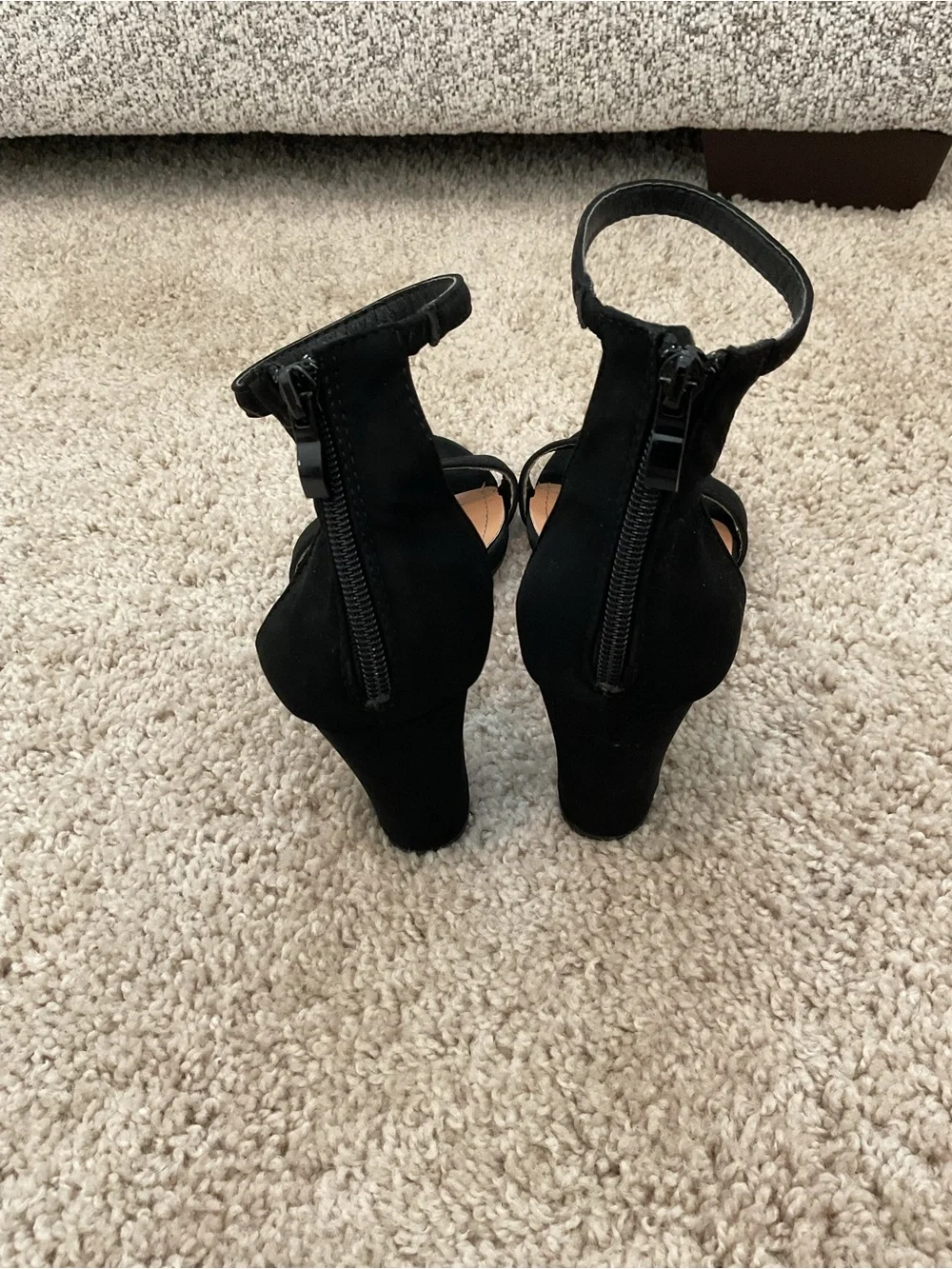 Amazon Black Ankle-Strap Block Heel Sandals